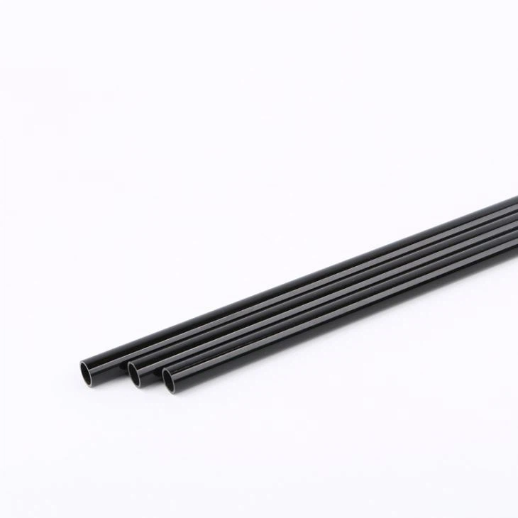 Tiwb Gwydr Ffibr Du Gyda Paint