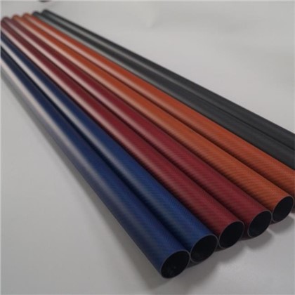 Tiwb Ffibr Carbon Lliw